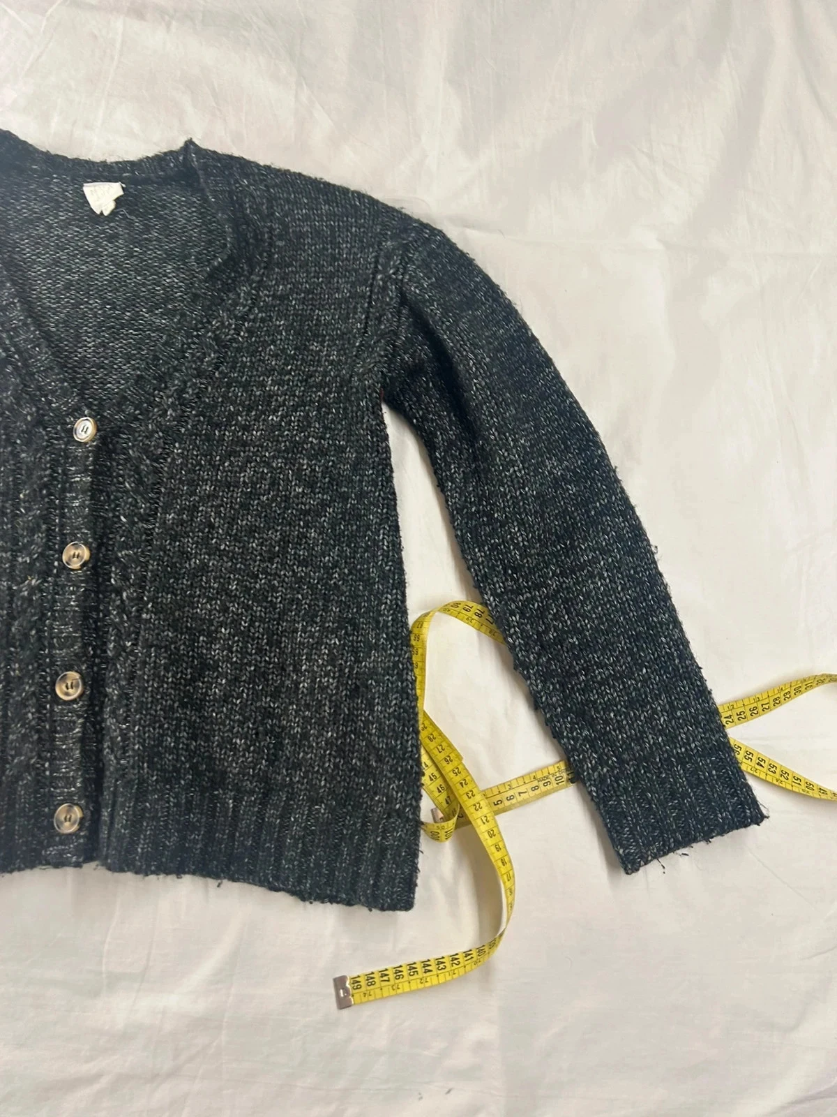 Sweat pull cardigan en laine et acrylique noir gris karl marc john – photo 3